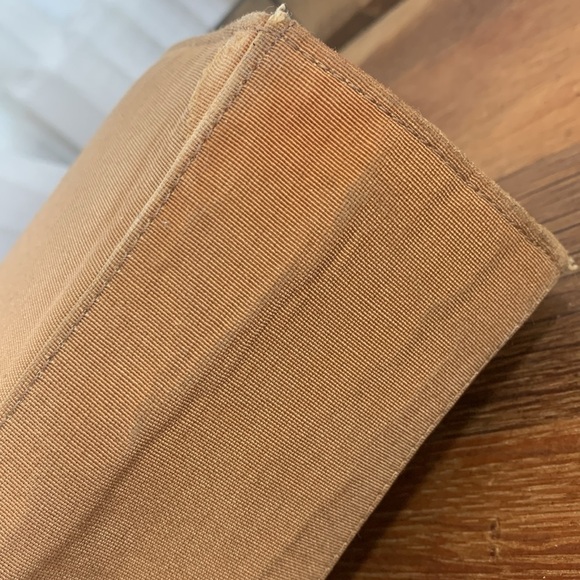 Stuart Weitzman Gold Vintage Silk / Patent Leather Top Handle Evening Bag Spain - Picture 10 of 17